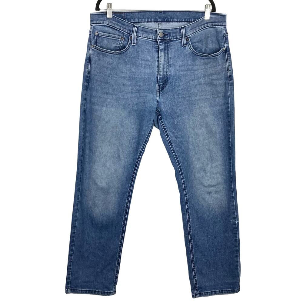 LEVIS 541 Jean Men 36x32 Blue Stonewash Straight Leg Stretch 5 Pockets Zip